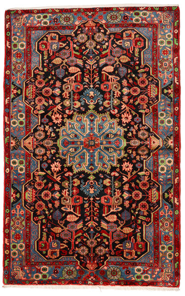  Nahavand Old Teppe 150X240 Ekte Orientalsk Håndknyttet Mørk Brun/Mørk Rød (Ull, Persia/Iran)