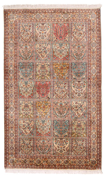  Kashmir Ren Silke Teppe 97X159 Ekte Orientalsk Håndknyttet Beige, Brun (Silke, )