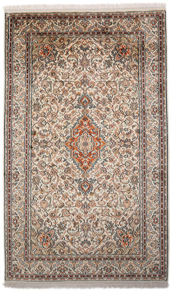  Kashmir Ren Silke Teppe 94X153 Ekte Orientalsk Håndknyttet Lys Grå/Mørk Grå (Silke, India)