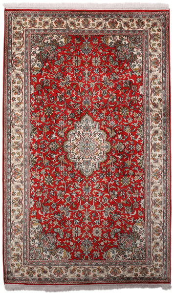  Kashmir Ren Silke Teppe 97X158 Ekte Orientalsk Håndknyttet Mørk Rød/Mørk Brun (Silke, India)