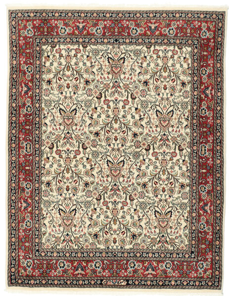  Moud Sherkat Farsh Teppe 150X195 Ekte Orientalsk Håndknyttet Beige/Mørk Grå (Ull/Silke, Persia/Iran)