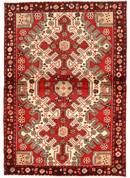  Rudbar Teppe 108X155 Ekte Orientalsk Håndknyttet Mørk Rød/Mørk Brun (Ull, Persia/Iran)