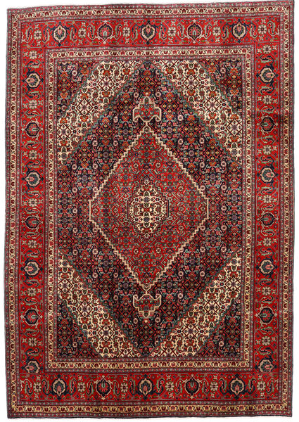  Tabriz Teppe 207X297 Ekte Orientalsk Håndknyttet Mørk Rød/Mørk Brun (Ull, Persia/Iran)