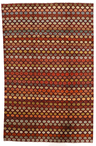  Moroccan Berber - Afghanistan Teppe 194X298 Ekte Moderne Håndknyttet Mørk Rød/Mørk Brun (Ull, Afghanistan)