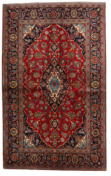  Keshan Teppe 139X224 Ekte Orientalsk Håndknyttet Mørk Rød/Svart (Ull, Persia/Iran)