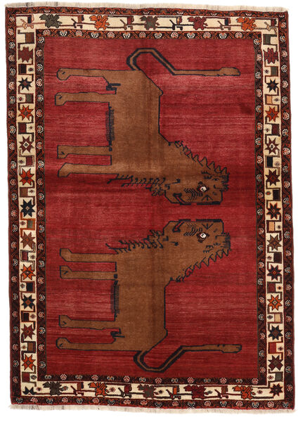  Ghashghai Teppe 140X200 Ekte Orientalsk Håndknyttet Mørk Rød/Mørk Brun (Ull, Persia/Iran)