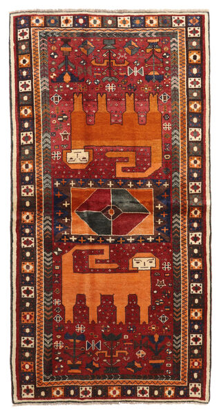  Ghashghai Teppe 120X239 Ekte Orientalsk Håndknyttet Mørk Rød/Orange (Ull, Persia/Iran)