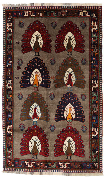  Ghashghai Teppe 135X224 Ekte Orientalsk Håndknyttet Mørk Brun/Mørk Rød (Ull, Persia/Iran)