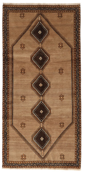  Ghashghai Teppe 149X302 Ekte Orientalsk Håndknyttet Teppeløpere Brun/Mørk Brun/Lysbrun (Ull, Persia/Iran)