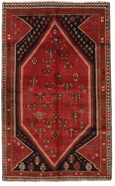  Ghashghai Teppe 155X250 Ekte Orientalsk Håndknyttet Mørk Brun/Rust/Mørk Rød (Ull, Persia/Iran)