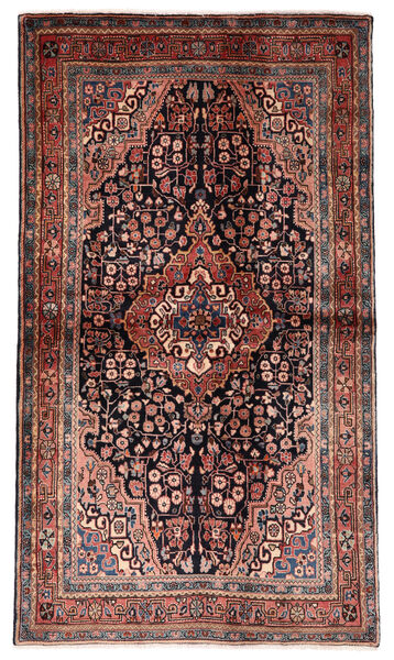  Jozan Teppe 128X222 Ekte Orientalsk Håndknyttet Mørk Rød/Svart/Mørk Brun (Ull, Persia/Iran)