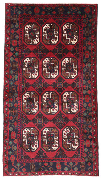  Beluch Teppe 105X188 Ekte Orientalsk Håndknyttet Rød/Mørk Rosa (Ull, )