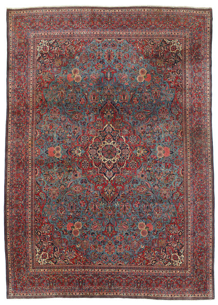  Keshan Teppe 240X339 Ekte Orientalsk Håndknyttet Mørk Brun/Mørk Rød (Ull, Persia/Iran)