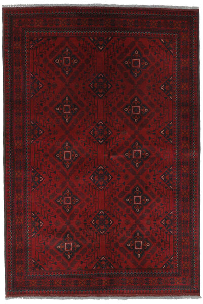  Afghan Khal Mohammadi Teppe 132X197 Ekte Orientalsk Håndknyttet Svart/Mørk Rød (Ull, )