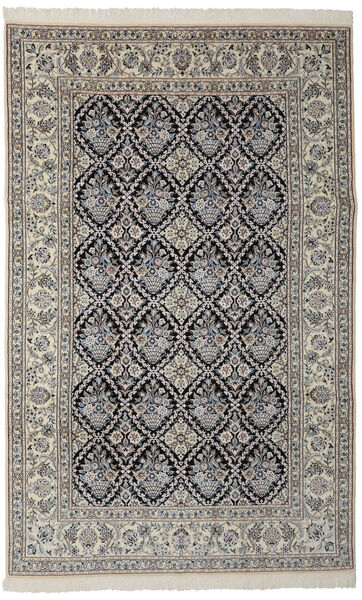 Nain 9La Teppe 198X312 Ekte Orientalsk Håndknyttet Mørk Grå/Svart (Ull/Silke, Persia/Iran)