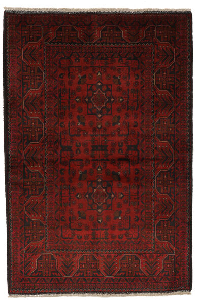  Afghan Khal Mohammadi Teppe 100X150 Ekte Orientalsk Håndknyttet Svart/Mørk Rød (Ull, )