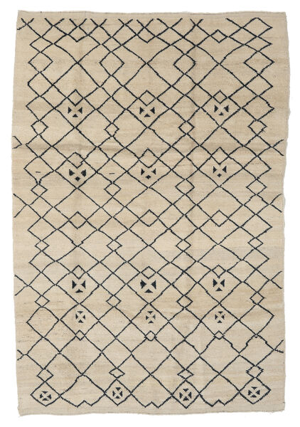  Moroccan Berber - Afghanistan Teppe 195X287 Ekte Moderne Håndknyttet Lysbrun/Hvit/Creme (Ull, Afghanistan)