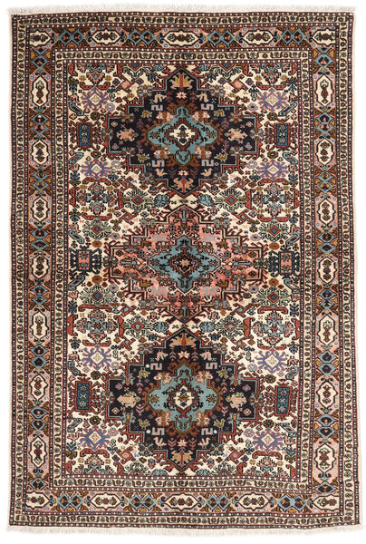  Ardebil Fine Teppe 138X201 Ekte Orientalsk Håndknyttet Svart, Brun (Ull, Persia/Iran)