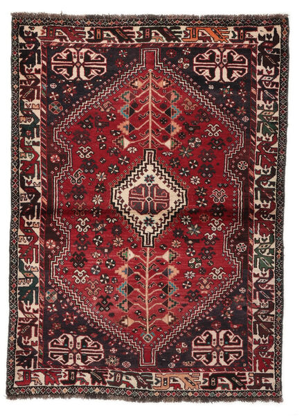  Ghashghai Teppe 122X170 Ekte Orientalsk Håndknyttet Svart/Mørk Brun (Ull, Persia/Iran)