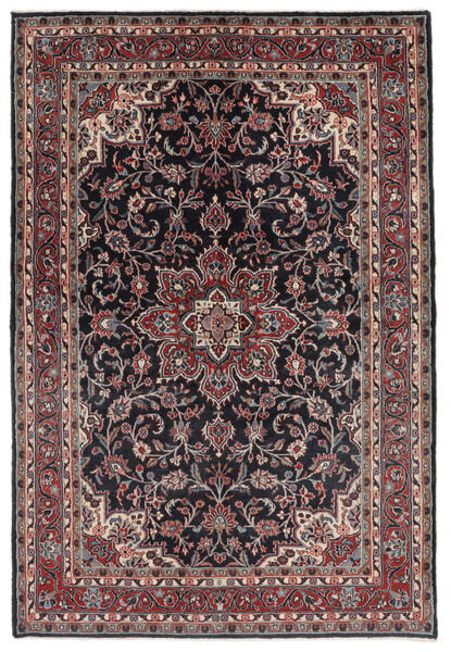  Sarough Teppe 138X202 Ekte Orientalsk Håndknyttet Svart/Mørk Brun (Ull, Persia/Iran)