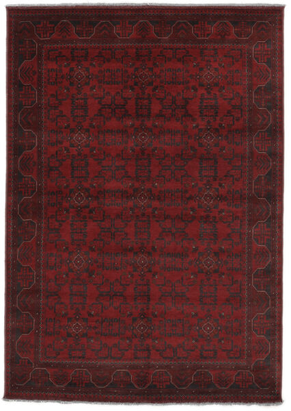  Afghan Khal Mohammadi Teppe 177X250 Ekte Orientalsk Håndknyttet Svart/Mørk Rød (Ull, )