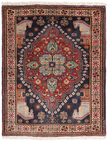  Ghashghai Fine Teppe 68X88 Ekte Orientalsk Håndknyttet Svart/Mørk Rød (Bomull, )