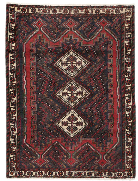  Afshar Teppe 123X163 Ekte Orientalsk Håndknyttet Svart/Mørk Brun (Ull, Persia/Iran)
