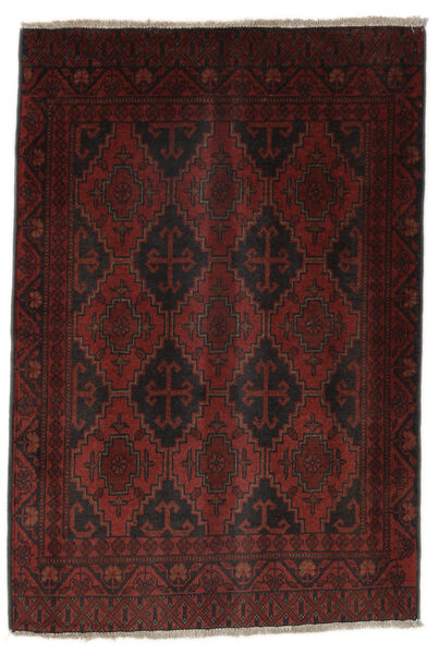  Afghan Khal Mohammadi Teppe 81X118 Ekte Orientalsk Håndknyttet Svart/Mørk Rød (Ull, )