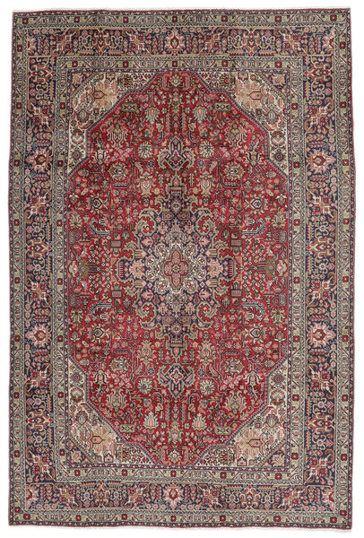  Tabriz Teppe 201X295 Ekte Orientalsk Håndknyttet Mørk Brun/Svart (Ull, Persia/Iran)