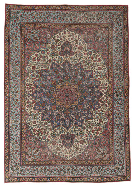  Antikke Kerman Ca. 1900 Teppe 181X251 Ekte Orientalsk Håndknyttet Mørk Brun/Svart (Ull, Persia/Iran)