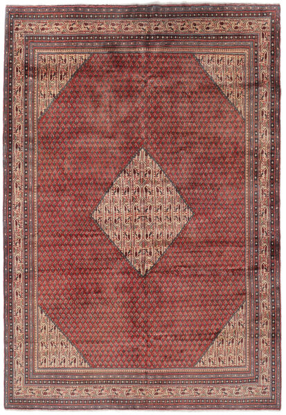  Sarough Mir Teppe 227X328 Ekte Orientalsk Håndknyttet Mørk Brun/Mørk Rød (Ull, Persia/Iran)