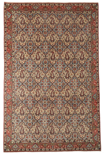  Antikke Ghom Ca. 1930 Teppe 229X359 Ekte Orientalsk Håndknyttet Mørk Brun/Svart (Ull/Silke, Persia/Iran)