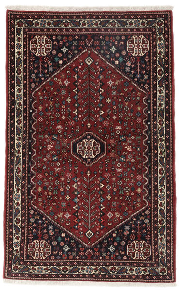  Abadeh Teppe 98X160 Ekte Orientalsk Håndknyttet Svart/Mørk Brun (Ull, Persia/Iran)