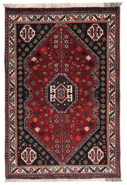  110X165 Ghashghai Teppe Svart/Mørk Rød Persia/Iran 