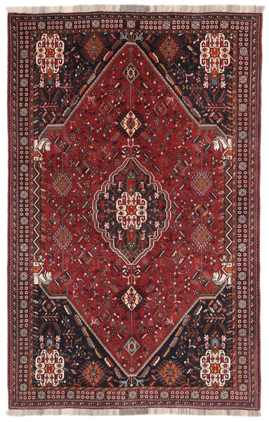  Ghashghai Teppe 164X258 Ekte Orientalsk Håndknyttet Svart/Mørk Brun (Ull, Persia/Iran)