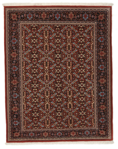  Ghom Kork/Silke Teppe 115X146 Ekte Orientalsk Håndknyttet Svart/Mørk Brun ( Persia/Iran)