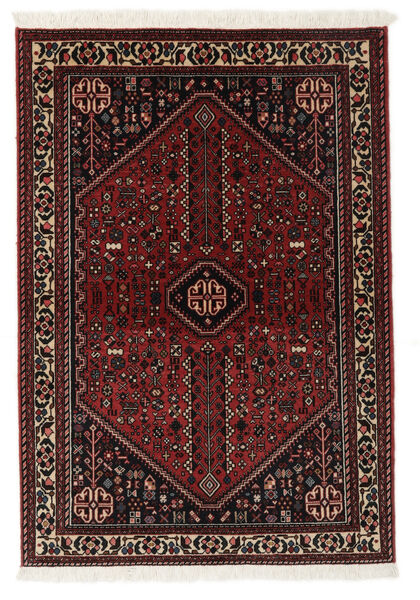  Abadeh Teppe 103X147 Ekte Orientalsk Håndknyttet Svart/Mørk Brun (Ull, Persia/Iran)