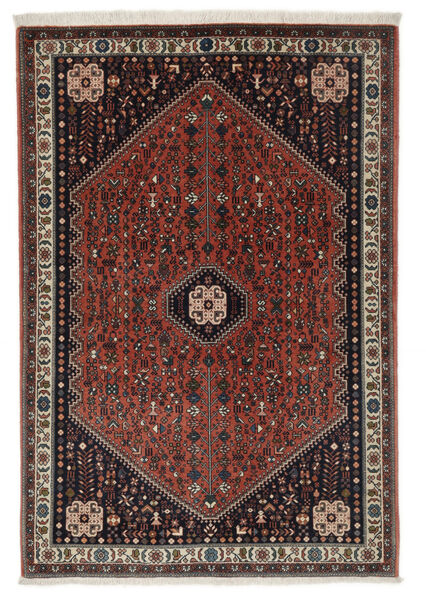  Abadeh Teppe 104X150 Ekte Orientalsk Håndknyttet Svart/Mørk Brun (Ull, Persia/Iran)