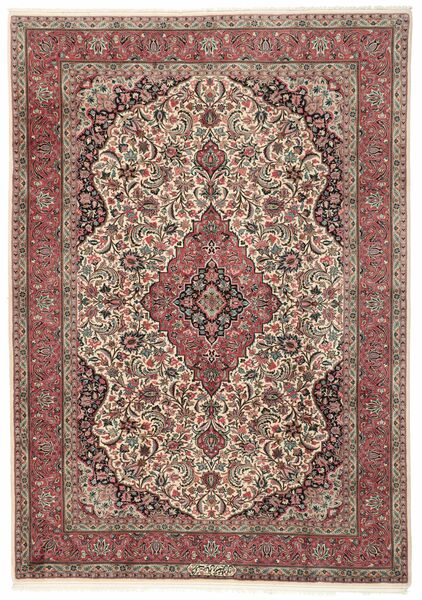  Sarough Sherkat Farsh Teppe 203X290 Ekte Orientalsk Håndknyttet Mørk Brun/Mørk Rød (Ull, Persia/Iran)