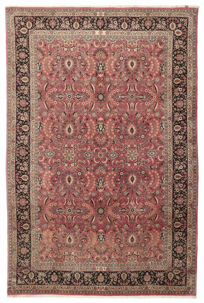  Sarough Teppe 212X314 Ekte Orientalsk Håndknyttet Mørk Brun/Mørk Rød (Ull, Persia/Iran)