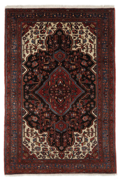 153X232 Nahavand Old Teppe Orientalsk Svart/Mørk Rød (Ull, Persia/Iran)