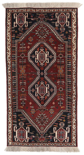  Ghashghai Teppe 78X152 Ekte Orientalsk Håndknyttet Svart/Mørk Brun (Ull, Persia/Iran)