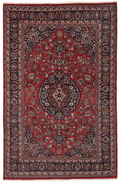  193X298 Mashad Teppe Svart/Mørk Rød Persia/Iran 
