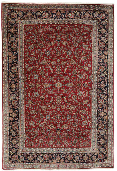  Keshan Teppe 247X360 Ekte Orientalsk Håndknyttet Svart/Mørk Brun (Ull, Persia/Iran)