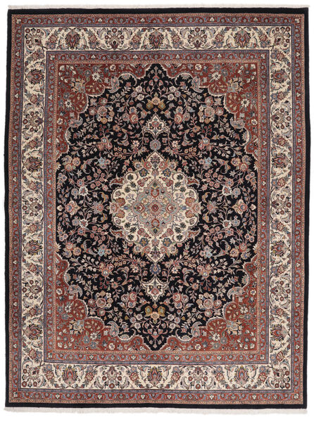  Sarough Teppe 213X284 Ekte Orientalsk Håndknyttet Svart/Mørk Brun (Ull, Persia/Iran)