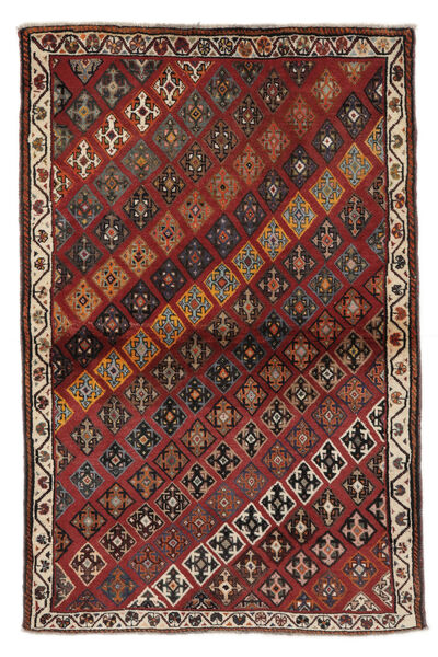 Ghashghai Fine Teppe Teppe 106X157 Svart/Mørk Rød (Ull, Persia/Iran)