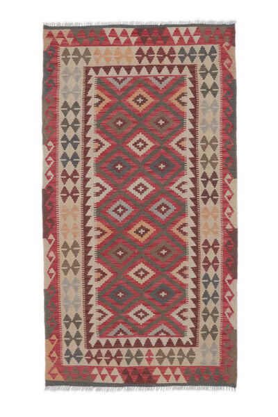  Kelim Afghan Old Style Teppe 106X206 Ekte Orientalsk Håndvevd Hvit/Creme/Mørk Brun (Ull, Afghanistan)