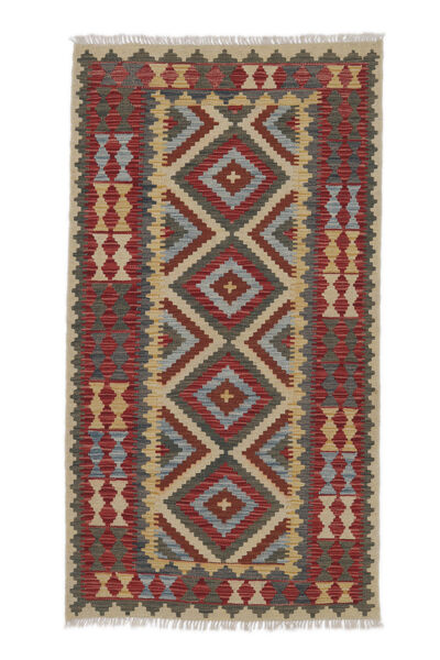  Kelim Afghan Old Style Teppe 100X185 Ekte Orientalsk Håndvevd Svart (Ull, Afghanistan)