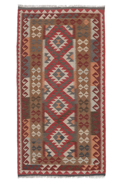  Kelim Afghan Old Style Teppe 105X204 Ekte Orientalsk Håndvevd Mørk Brun/Brun (Ull, Afghanistan)