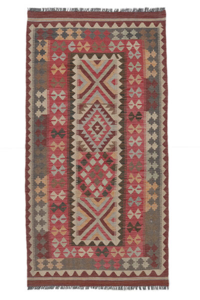  Kelim Afghan Old Style Teppe 108X213 Ekte Orientalsk Håndvevd Hvit/Creme/Mørk Brun (Ull, Afghanistan)